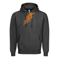 Charcoal Heather Western Vintage Pattern Lightning Zipper Hoodie - Bettercallsaul