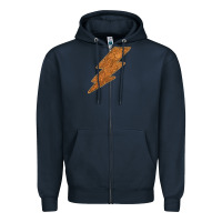Navy Western Vintage Pattern Lightning Zipper Hoodie - Bettercallsaul