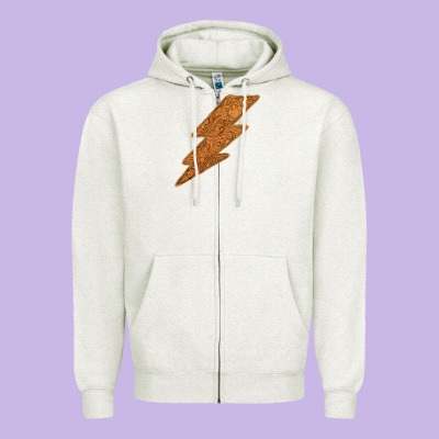 Western Vintage Pattern Lightning Zipper Hoodie Designed By Bettercallsaul