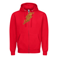 Red Western Vintage Pattern Lightning Zipper Hoodie - Bettercallsaul