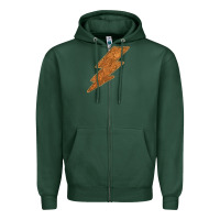 Sports Green Western Vintage Pattern Lightning Zipper Hoodie - Bettercallsaul