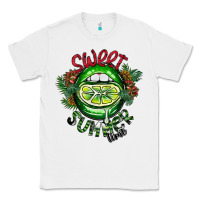 White summer time Classic Tee - CowhideDigitalArt