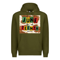 Army Green juneteenth free ish since 1865 Premium Hoodie - TumblerDesignByShophia