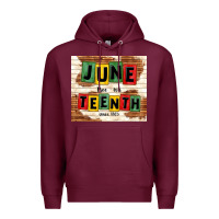Burgundy juneteenth free ish since 1865 Premium Hoodie - TumblerDesignByShophia