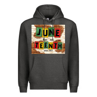 Charcoal Heather juneteenth free ish since 1865 Premium Hoodie - TumblerDesignByShophia