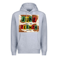 Heather Grey juneteenth free ish since 1865 Premium Hoodie - TumblerDesignByShophia