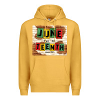 Mustard juneteenth free ish since 1865 Premium Hoodie - TumblerDesignByShophia