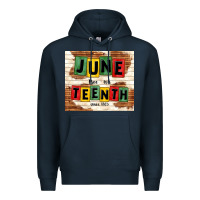 Navy juneteenth free ish since 1865 Premium Hoodie - TumblerDesignByShophia