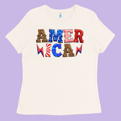 America Thunderbolt Ladies Tee Designed By Hra Design Shop