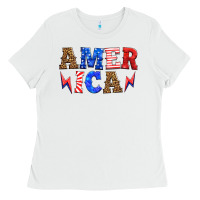 White america thunderbolt Ladies Tee - HRA Design Shop
