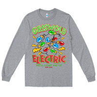 Heather Grey griswold electric christmas vacation Long Sleeve Tee - MaliasSmallBusiness
