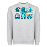 Heather Grey winter gnomies Heavyweight Sweatshirt - NancyCooperArtShop