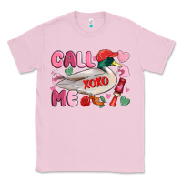 Bubblegum Pink call me valentine mallard duck Classic Tee - MaliasSmallBusiness