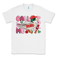 White call me valentine mallard duck Classic Tee - MaliasSmallBusiness