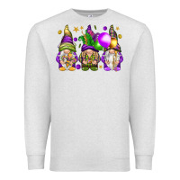 Oatmeal Heather Mardi Gras gnomies with elements Premium Sweatshirt - HowdyJamesFarm