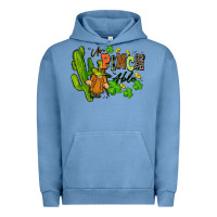Pigment Pebble Blue un pinch able St. Patrick's Urban Hoodie - FaDigitalArtStudio