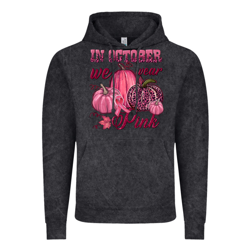 In October We Wear Pink Vintage Hoodie by NancyCooperArtShop | Teevron