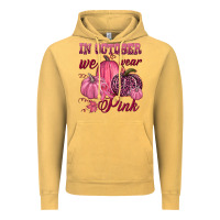 Vintage Mustard In october we wear pink Vintage Hoodie - NancyCooperArtShop
