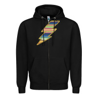 Black Yellow Aztec Patterned Lightning Zipper Hoodie - Bettercallsaul