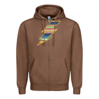 Chestnut Yellow Aztec Patterned Lightning Zipper Hoodie - Bettercallsaul