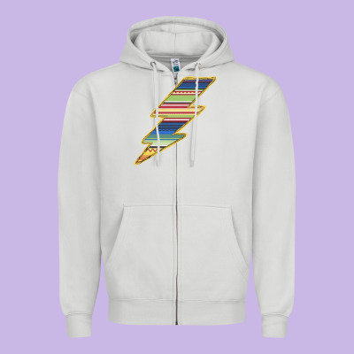 Yellow Aztec Patterned Lightning Zipper Hoodie Designed By Bettercallsaul