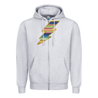 Heather Grey Yellow Aztec Patterned Lightning Zipper Hoodie - Bettercallsaul