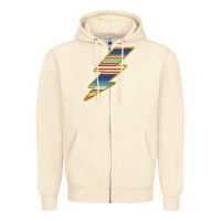 Sandshell Yellow Aztec Patterned Lightning Zipper Hoodie - Bettercallsaul