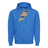 True Royal Yellow Aztec Patterned Lightning Zipper Hoodie - Bettercallsaul
