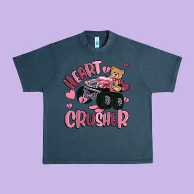 Heart Crusher Urban Heavy Tee Designed By Maliassmallbusiness