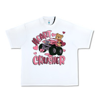 White heart crusher Urban Heavy Tee - MaliasSmallBusiness