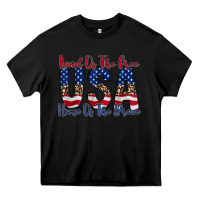 Black land of the free usa Heavy Core Tee - RacoonDesign