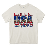 Cream land of the free usa Heavy Core Tee - RacoonDesign