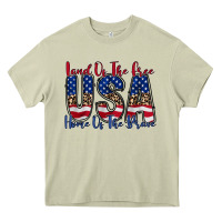 Land Of The Free Usa Heavy Core Tee | Teevron