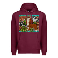 Burgundy hereford cactus tumbler Premium Hoodie - JahusDesignShop