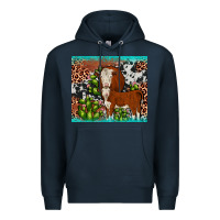 Navy hereford cactus tumbler Premium Hoodie - JahusDesignShop