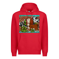 Red hereford cactus tumbler Premium Hoodie - JahusDesignShop