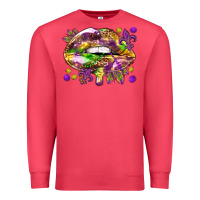 Cardinal Mardi Gras lips Premium Sweatshirt - HowdyJamesFarm