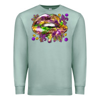 Seafoam Mardi Gras lips Premium Sweatshirt - HowdyJamesFarm