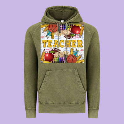 Teacher Equipment Vintage Hoodie Designed By Lillyallendesigns
