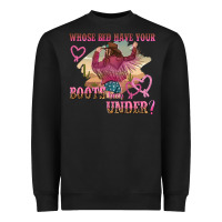 Black whose bed have youre boots been under Heavyweight Sweatshirt - NancyCooperArtShop