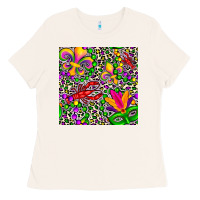 Bone mardi gras crawfish leopard  seamless pattern Ladies Tee - FaDigitalArtStudio