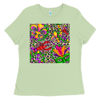 Matcha mardi gras crawfish leopard  seamless pattern Ladies Tee - FaDigitalArtStudio
