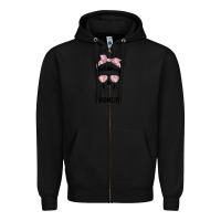 Black Pink Flower Mom Skull Zipper Hoodie - Bettercallsaul