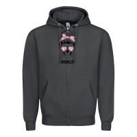 Smoke Pink Flower Mom Skull Zipper Hoodie - Bettercallsaul