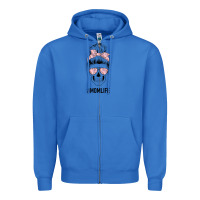 True Royal Pink Flower Mom Skull Zipper Hoodie - Bettercallsaul