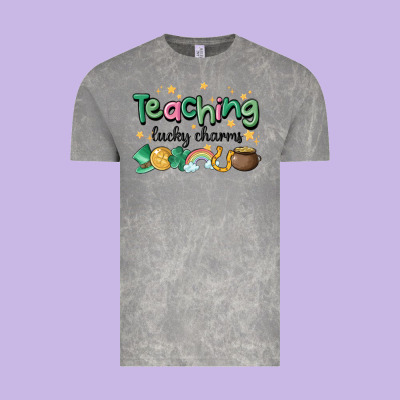 Teaching Lucky Charm Vintage Tee Designed By Maliassmallbusiness