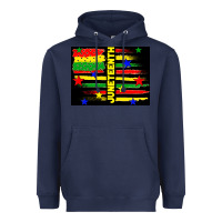 Navy juneteenth american flag Heavyweight Hoodie - TumblerDesignByShophia