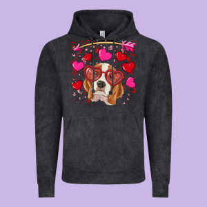 Valentines Day  Beagle Vintage Hoodie Designed By Ranaportraitstore