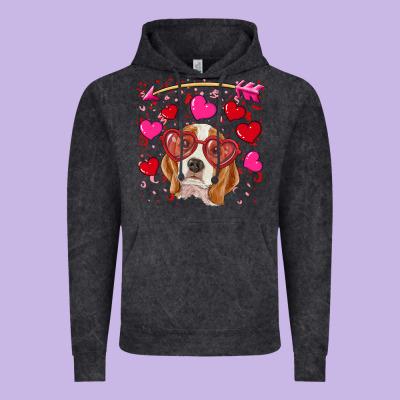 Valentines Day  Beagle Vintage Hoodie Designed By Ranaportraitstore