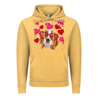 Vintage Mustard Valentines day  beagle Vintage Hoodie - RanaPortraitStore
